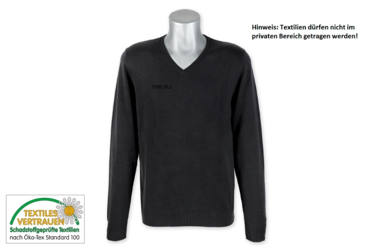 Bild von Herren V-Pullover Premium-Cotton NO. 143 Hakro, schwarz