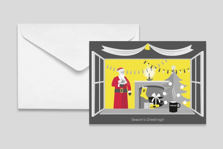 Bild von Weihnachtskarte Home mit Umschlag 